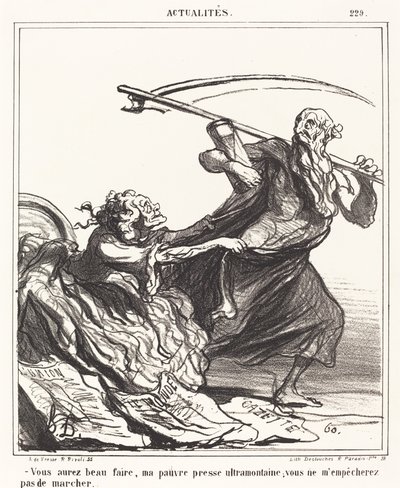 You will do well, my poor press... by Honoré Daumier