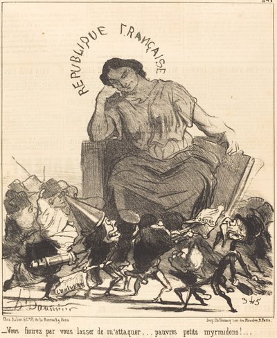 You will eventually get tired of attacking me... by Honoré Daumier