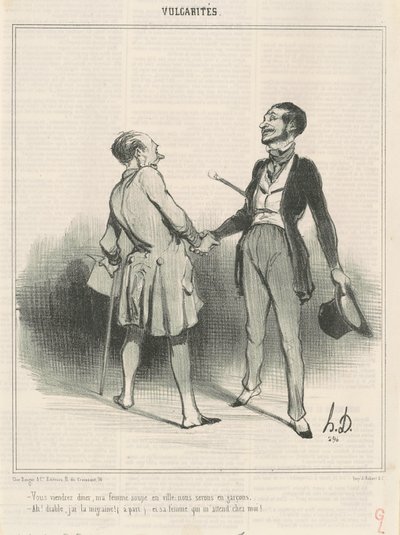 You will come to dinner, my wife is dining in town ... by Honoré Daumier