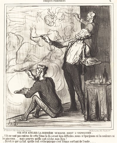 View of a Workshop... Before the Exhibition by Honoré Daumier