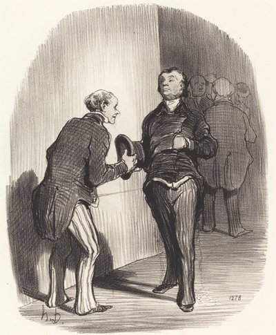 View of a Ministerial Antechamber by Honoré Daumier
