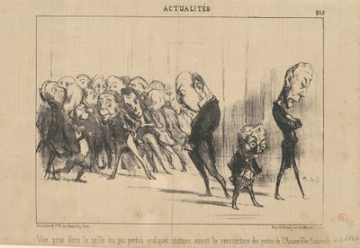 View taken in the hall of lost steps... by Honoré Daumier