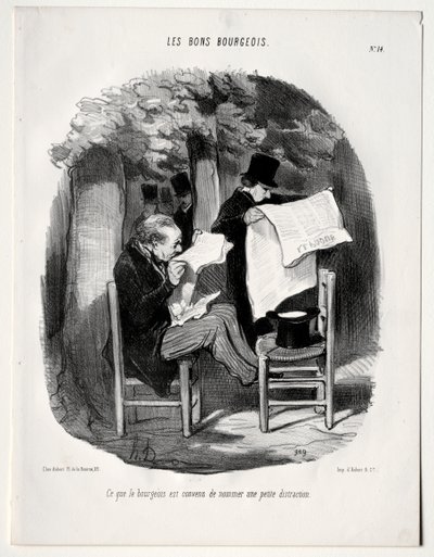 What the Bourgeois Calls a Slight Distraction by Honoré Daumier