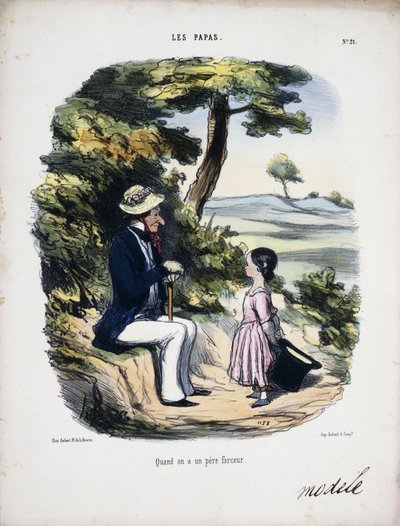 When one has a Clownish Father by Honoré Daumier
