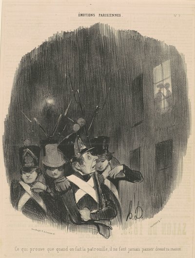 which proves that when you do...patrol... by Honoré Daumier
