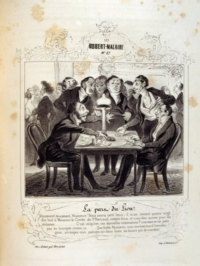Illustrations about Ideas and Legends Philipon under the Title Les Cent and Robert Macaire by Honoré Daumier