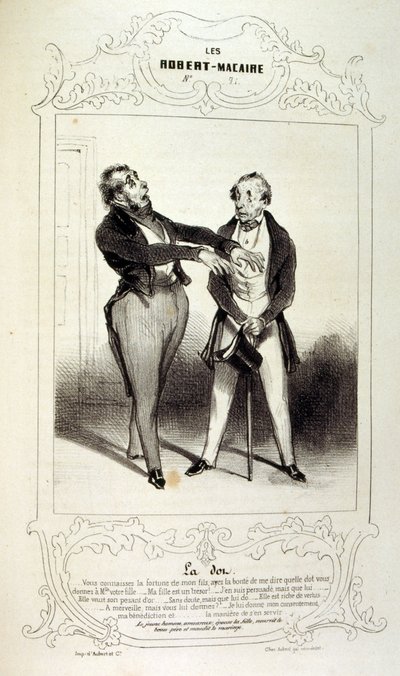 Illustrations about Ideas and Legends Philipon under the Title Les Cent and Robert Macaire by Honoré Daumier