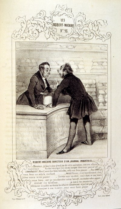 Illustrations about Ideas and Legends Philipon under the Title Les Cent and Robert Macaire by Honoré Daumier