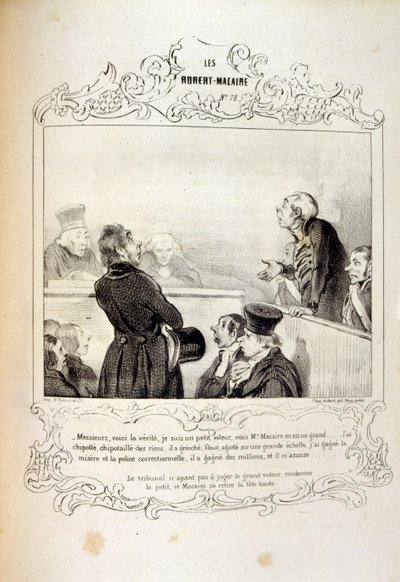 Illustrations about ideas and legends Philipon under the title Les Cent and Robert Macaire by Honoré Daumier