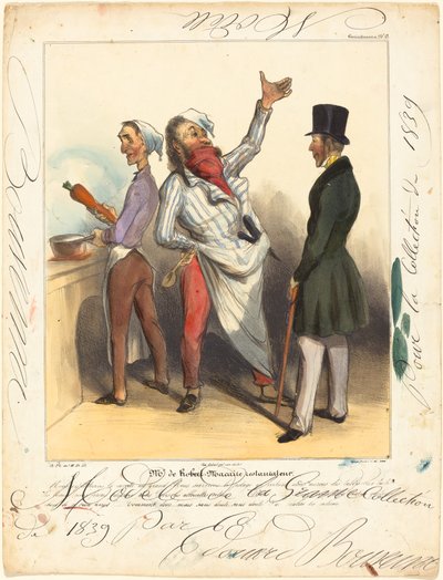 Mr. de Robert Macaire Restaurateur by Honoré Daumier and Edouard Bouvenne