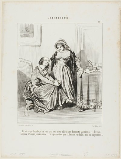 "- And to think that Prudhon did not want us to attend the socialist banquets.... the poor man has never loved..... he totally ignores that it is the woman