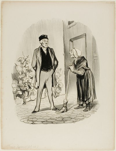 "- How are you feeling today, Mr. Chapolard?" by Honoré Victorin Daumier