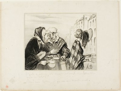 "- What a fuss this sour-face from the fifth floor is making! Wearing a hat just to buy two cups of milk for one sou! - Oh, Madame Capitaine, aren