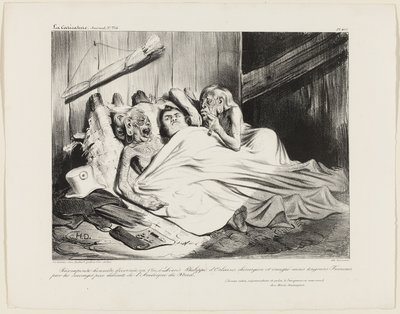 A Fair Reward Presented in 1800, Plate 466 by Honoré Victorin Daumier