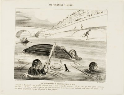 A New Way to Float Down the River of Life by Honoré Victorin Daumier