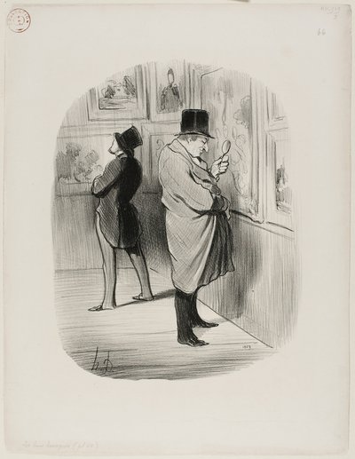 A True Art Lover, Plate 66 from The Good Bourgeois by Honoré Victorin Daumier