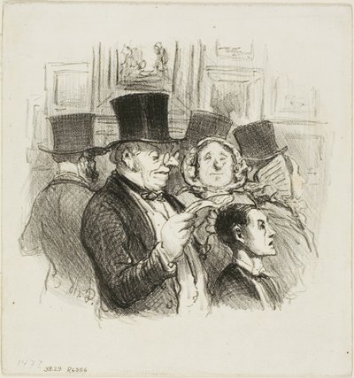 A Visit to the Salon by Honoré Victorin Daumier