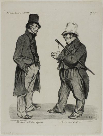 An Investor of Spanish Cortes Bonds. An Investor of Spanish Government Bonds, plate 423 by Honoré Victorin Daumier