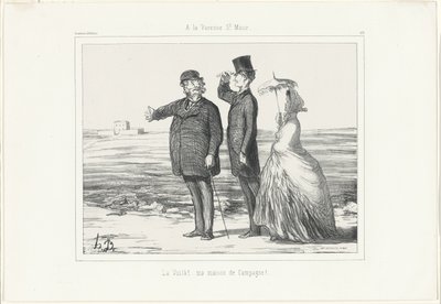 At Varenne, Saint-Maur, Plate 418 from Souvenirs d’artistes by Honoré Victorin Daumier