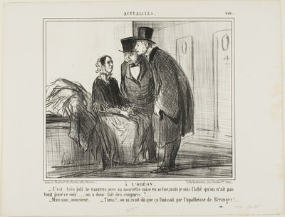 At the Odeon Theater. The new production of TARTUFFE seems to be very good, but I am furious that there is no performance tonight… there have been restrictions, I presume?… - But no, Monsieur… - Well, I have been warned that it would end with the apothe by Honoré Victorin Daumier