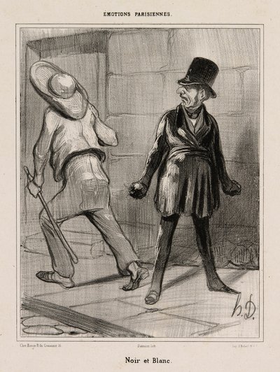 Black and white, plate 23 from Parisian Emotions by Honoré Victorin Daumier