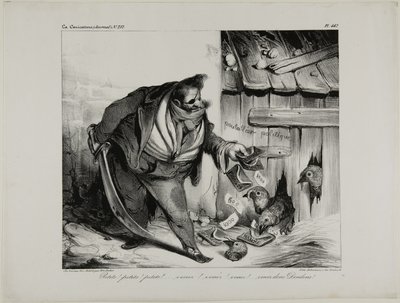 Come Here Little Chick, Plate 442 by Honoré Victorin Daumier