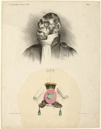 DUP..., plate 171 from Celebrities of Caricature by Honoré Victorin Daumier