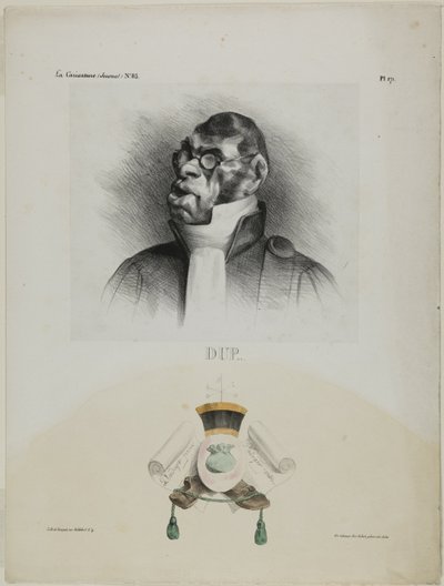 Dup…, plate 171 from Celebrities of Caricature by Honoré Victorin Daumier