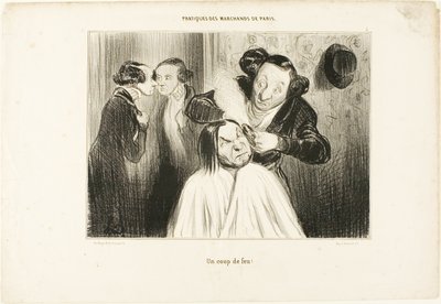 Fire!, plate 35 from Types Parisiens by Honoré Victorin Daumier