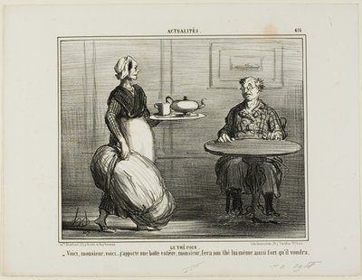 Herbal Tea, Plate 416 from Actualités by Honoré Victorin Daumier