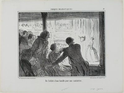 How Useful for an Opera Singer to Have a Family, Plate 14 from Croquis Dramatiques by Honoré Victorin Daumier