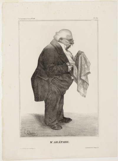 Mr. Arlépaire, plate 280 from Célébrités de la Caricature by Honoré Victorin Daumier