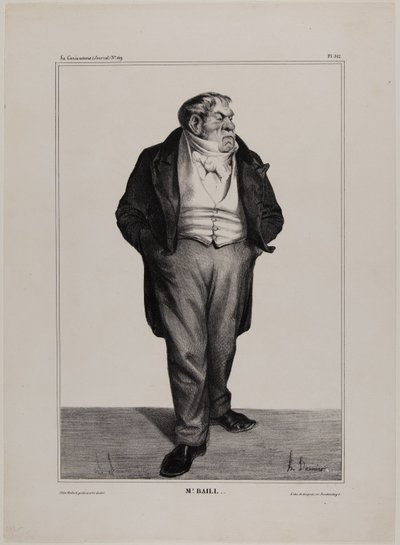 Mr. Baill.., plate 312 from Célébrités de la Caricature by Honoré Victorin Daumier