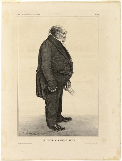 Mr. Benjamin Dudessert, plate 287 from Celebrities of Caricature by Honoré Victorin Daumier