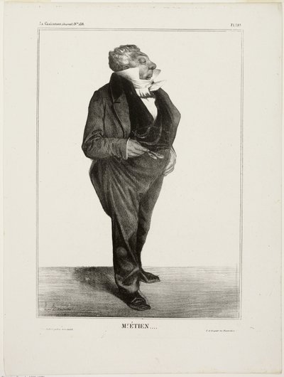 Mr. Étien, Plate 283 from Célébrités de la Caricature by Honoré Victorin Daumier