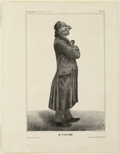 Mr. Fulchir, plate 273 from Célébrités de la Caricature by Honoré Victorin Daumier