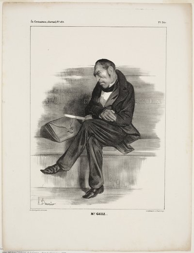 Mr. Guiz.., plate 340 from Celebrities of the Caricature by Honoré Victorin Daumier
