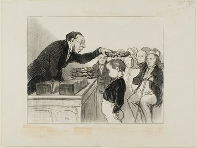 Mr. Jean-Joseph-Chaboulard, Plate 28 from Professors and Brats by Honoré Victorin Daumier