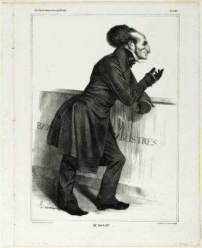 Mr. Joliv...., plate 346 from Celebrities of Caricature by Honoré Victorin Daumier