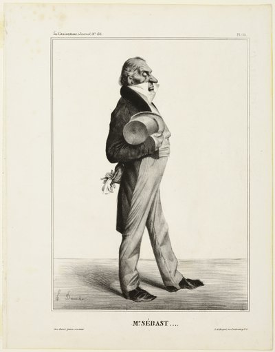 Mr. Sébast, Plate 281 from Célébrités de la Caricature by Honoré Victorin Daumier