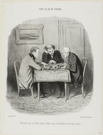 Parisians who will never be placed under surveillance of the secret police, plate 12 from Tout Ce Qu