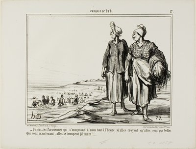 Who... Those Parisiennes Who Mock Us by Honoré Victorin Daumier