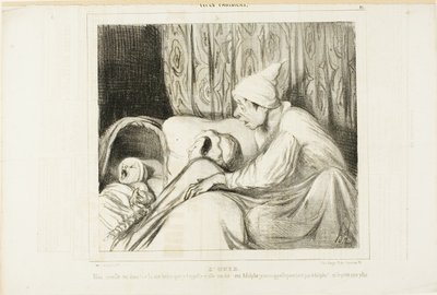Sense of Hearing, plate 41 from Types Parisiens by Honoré Victorin Daumier