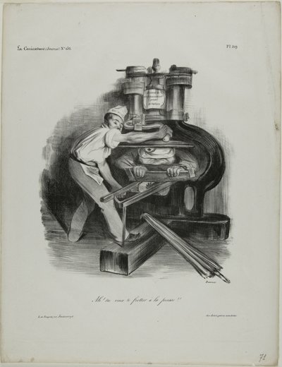 "So, you want to meddle with the press!," plate 319 by Honoré Victorin Daumier