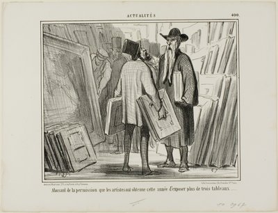 Some Artists Are Taking Advantage, Plate 400 from News by Honoré Victorin Daumier