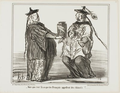 Strange.. this is what the French call "Chinois," plate 21 from In China by Honoré Victorin Daumier