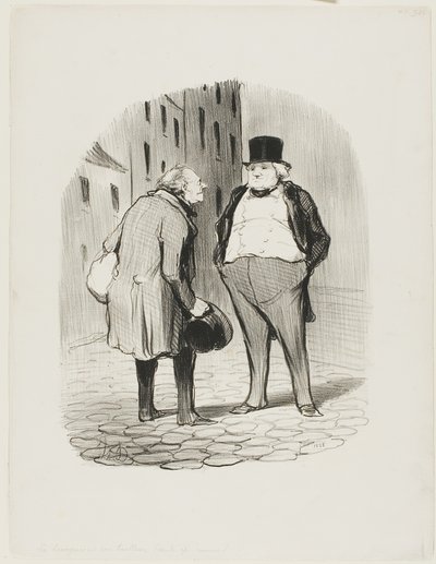 The Bourgeois and His Tailor, plate 5 from Les Bons Bourgeois by Honoré Victorin Daumier