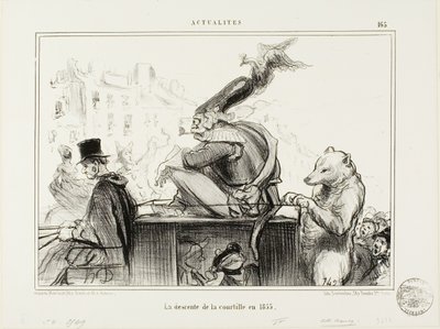 The Descent of the Courtille in 1855, plate 165 from Actualités by Honoré Victorin Daumier