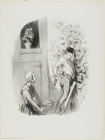 The Grape Gatherer, from The Good Bourgeois by Honoré Victorin Daumier