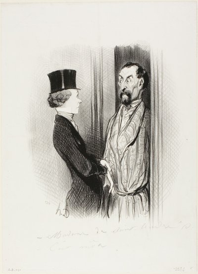 The Rendez-Vous, Plate 44 from Les Beaux Jours De La Vie by Honoré Victorin Daumier
